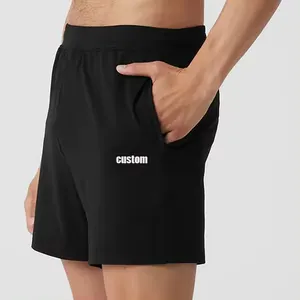 Shorts casuais de verão masculinos personalizados para treino de esportes de ginástica ao ar livre, shorts soltos e retos