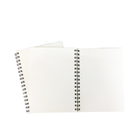Weißes Notizbuch A5 mit Spiralbindung Hardcover-Notizbuch Blanko-Zeichenblock