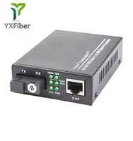YXFiber Gigabit monomodo SC convertidor de medios de fibra a Ethernet 20KM 10/100/1000M certificado CE