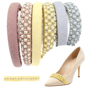 Cristaux en résine en gros, mini strass, sandales en verre, bandes de cristal 3D pour accessoires de chaussures et de vêtements pour femmes - Product Image 5