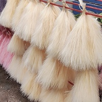 Rumput Pampas Kering Buatan, Tanaman Sutra Imitasi, Bunga Dekoratif, Rumput Pampas Buatan Kecil