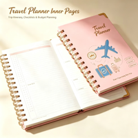 Carnet de voyage en spirale personnalisé pour la planification d'itinéraires et de budgets – Vente en gros