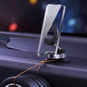 <b>Car</b> <b>Holder</b> Magnetic Suction <b>Cup</b> Mount Aluminium Alloy Dashboard Phone Stand - Product Image 1