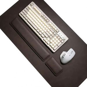 Desk Pad Waterproof Mouse Pad Desk <b>Mat</b> Protective Cover Three Piece Set Leather Wrist Stand Non-slip Easy to Clean Keyboard <b>Mats</b> - Product Image 4