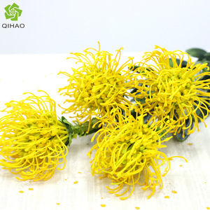Small Pincushion Flower Artificial Flower Soft Plastic High Simulation Wedding Home Decor Photography Props - Product Image 3