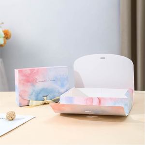 Cajas de regalo rígidas rectangulares de papel artístico con impresión a cuatro colores de alta gama con cinta para regalos y manualidades - Product Image 3