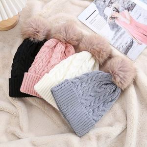 Beanie for Women With Pom Fashionable Womens Winter <b>Hats</b> Silk Lining Beanies Cute Warm Knit <b>Hat</b> Cap Promotion Gift - Product Image 1