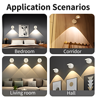 Lampes à LED modernes sans fil rechargeables RGB, 13 couleurs, télécommande, variateur d'intensité, mini projecteur LED sans fil, lampe murale