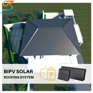 Énergie verte Bâtiment Maison <span class=keywords><strong>Toit</strong></span> BIPV Tuiles solaires Tuiles solaires photovoltaïques Silicium Tuiles solaires Tuiles plates - Product Image 4