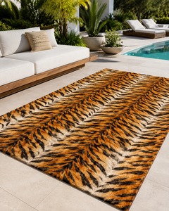 Tapis décoratif effet peau de tigre, tapis imprimé animal, tapis imitation peau de tigre pour salon, chambre, bureau, décoration de maison de luxe - Product Image 3