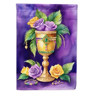 TD Mardi Gras 2024 Logo personalizzato bandiera auto satinata 3 x5ft striscioni decorativi in plastica poliestere in Nylon per esposizione - Product Image 1