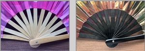 Customized Big <b>Hand</b> Fan Sublimation Clack Kung Fu Fan 33cm Folding Rave Fan Custom Logo with UV Craft - Product Image 6