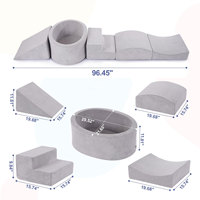 Blocs d'escalade en mousse avec fosse à balles conçus pour les tout-petits, ensemble de jeux en mousse pour l'intérieur, pour que les plus petits puissent jouer activement
