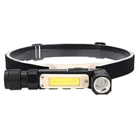 Vente flash Lampe frontale multifonctionnelle à angle de tête réglable rechargeable par USB en forme de L avec base magnétique XPG&COB