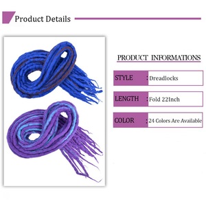 High Temperature Fiber Extensions-Dreadlock Loc Extensions Crochet <strong>Braids</strong> 10A Kinky Curly - Product Image 6