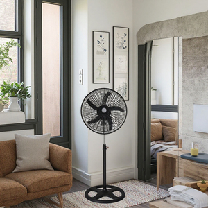 <span class=keywords><strong>Ventilateur</strong></span> sur pied noir de 18 pouces, conception de base de feuille de 5pp pour la maison, l'intérieur, l'hôtel, le moteur en aluminium durable, le plastique résistant aux intempéries pour l'extérieur - Product Image 4