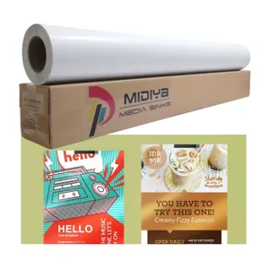 80mic 120G Bedrukbare Zelfklevende Vinyl Rol Glossy Matte Eco Solvent Inkjet Afdrukken Poster Materialen Voor Schuimplaat