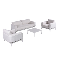 Ensemble de canapés d'extérieur en aluminium pour salon de jardin siège en aluminium imperméable et antirouille ensemble de meubles de loisirs pour terrasse d'hôtel