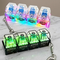 Pendentif porte-clés en cristal, jouet de décompression lumineux transparent, cadeau de vacances pour ami