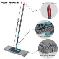 Serpillière rétractable domestique, balai à poussière, nettoyage des sols, balai plat en microfibre