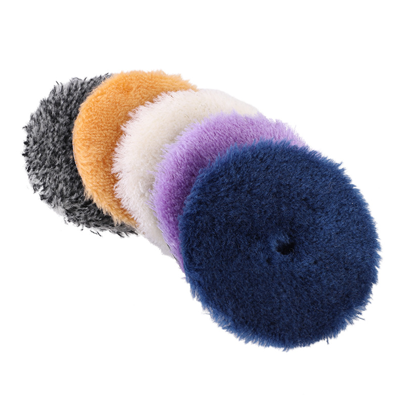 Полировальная накладка, 6 дюймов, синяя овечья шерсть, восковая Полировочная накладка, Северный волк, Полировочная накладка, корейский уход за автомобилем, 5 дюймов, синяя длинная накладка из 100% овечьей шерсти, полировочные накладки