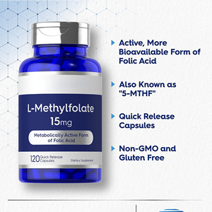 15mg L-metilfolato capsula attiva integratore di metil folato per il supporto del cervello equilibrio dell'umore salute immunitaria L-5MTHF Capsule