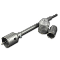 Kit de scies cloches TCT en carbure pour murs, foret à carottage pour béton, découpeur pour murs en briques creuses, perçage à marteau électrique et perceuse à percussion