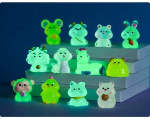 Muñecos creativos que brillan en la oscuridad, doce animales del zodiaco, figurita brillante en 3D, decoración del hogar en <span class=keywords><strong>miniatura</strong></span>, adornos para coche - Product Image 6