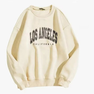 La Chine fournit Offre Spéciale pull blanc à manches longues Vintage surdimensionné col rond goutte épaule sweat pour hommes - Product Image 6