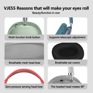 Vje55 Running Ajustable Business Portable High-Resolution Audio ANC Studio On-Ear Over-Ear True Auriculares - Product Image 6