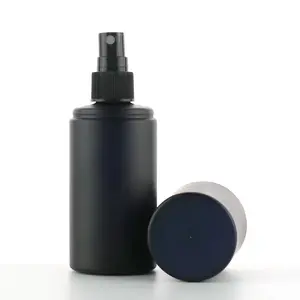 120ml PET Plastic Black Matte Spray Pump Bottle For Cosmetic Custom Color Round Mist Spray Bottle