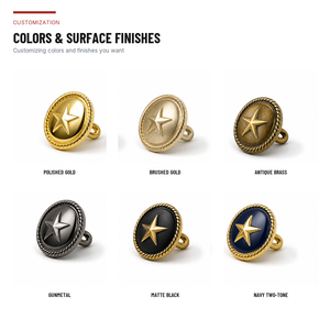 Botones para Blazers con Logotipo Personalizado, Cierres para Trajes, Chaquetas, Abrigos y Uniformes, Fabricante OEM Directo de Vietnam - Product Image 5