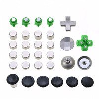 Kit de remplacement de joysticks métalliques, douchette directionnelle, boutons ABXY, capuchons de joystick rehaussés FPS, accessoires de modification pour manette PS5 PS4