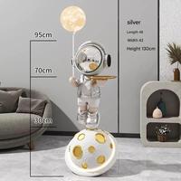 Décoration d'intérieur INS Creative Astronaute LED Lampe Résine Artisanat Grande Figurine Ornements pour Salon Décoration pour Maison Cadeaux