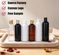 Groothandel Lege PET Plastic Lotionpompfles Goud Zwart Wit Amber voor Haar Shampoo Conditioner Douchegel Haarverzorging Verpakkingen
