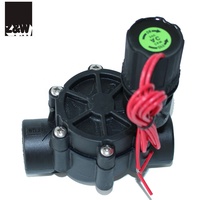 Vanne solénoïde 100 dB 1 pouce, intelligente, en ligne, pour l'arrosage des jardins, l'aménagement paysager, l'irrigation, AC/DC, verrouillage, DN25 32 1 pouce, filetage BSP NPT, nylon