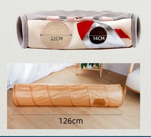 2025 Nieuwe Kattentunnelhok Voor Huisdieren Spelen Tunnelbuis Met Pluche Ballenveer Speelgoed Afneembaar Schattig Kiekeboe Kat Tunnelbed - Product Image 4