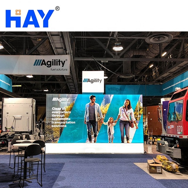 Installation rapide En Aluminium D'extrusion Debout Libre Rétroéclairage 3*6 D'exposition Portable Stand Personnalisé En Corée