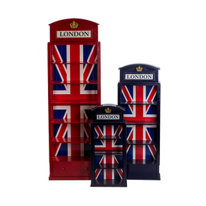 Estante de MDF para almacenamiento, cabina de teléfono Vintage británica, soporte para CD, armario antiguo, armario de almacenamiento de madera - Product Image 5