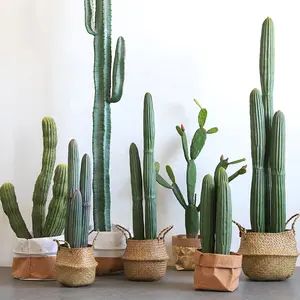 Cactus Artificial de imitación inmortal, columna de alta calidad, decoración para el hogar y la sala de estar