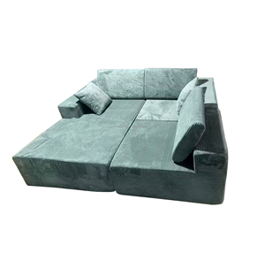 Set <span class=keywords><strong>Divano</strong></span> Moderno 3+1 Posti in Tessuto Compresso, <span class=keywords><strong>Divano</strong></span> Modulare a L Senza Telaio, Adatto per Soggiorni e Appartamenti - Product Image 3