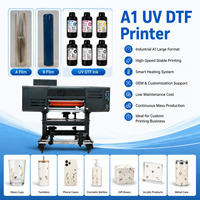 Impresora UV DTF Industrial, Máquina de Impresión de Etiquetas de Cristal con Sistema de Laminación para Pegatinas Personalizadas, Impresora de Pegatinas de Transferencia UV