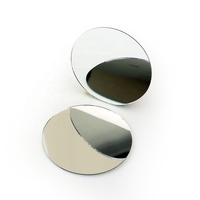 Petite loupe de poche ovale circulaire sans cadre concave à double face de 3 x 5 pouces