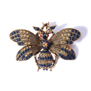 <b>Bee</b> Crystal Men's Brooch Alloy Gold Plated Wedding Engagement Party <b>Gift</b> Multi-function Jewelry Decorative Buckle Pin Cufflinks - Product Image 6