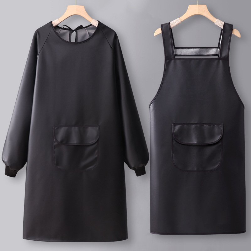 Black-QF805Long SleevePUWaterproof tasca con patta + cinturino