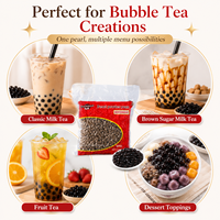 Perles de tapioca BOBA, lot de 3 saveurs, 900g/1kg, texture moelleuse et brillante, certifiées HACCP ISO QS, directement de l'usine OEM pour le bubble tea