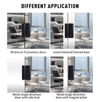 Cerradura Inteligente para Puerta de Vidrio con Huella Dactilar, Cerradura Electrónica con Contraseña para Oficina, Desbloqueo Remoto Tuya BLE NFC con Llaves