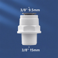 POM 1/4" OD buis naar 3/8" mannelijke schroefdraad adapter push-to-connect rechte koppeling snelkoppelingen voor waterzuiveraar