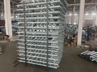 Ancrage solaire à vis en acier pour systèmes de montage au sol, finition galvanisée à chaud, haute résistance à la traction, diamètres multiples