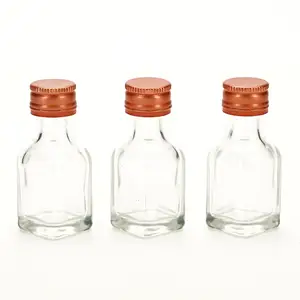 Vista garrafa de vidro recarregável, frascos de vidro personalizados 12ml 20ml 40ml azeite bebidas macias pequena em massa